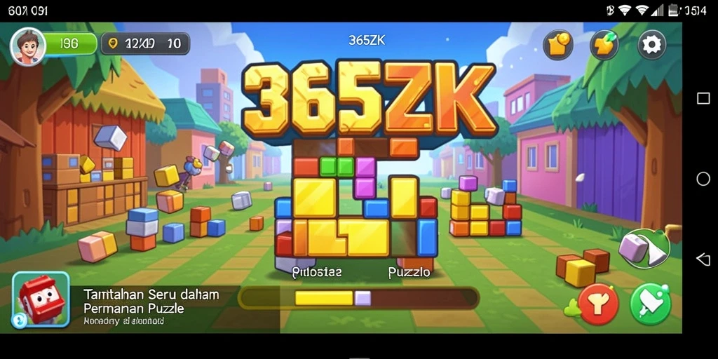 Screenshot 365ZK menampilkan tantangan menarik dari gameplay Puzzle.