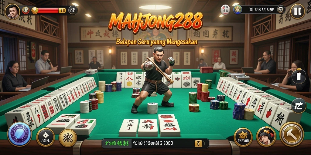 Screenshot gameplay MAHJONG288 yang menunjukkan aksi balapan cepat.