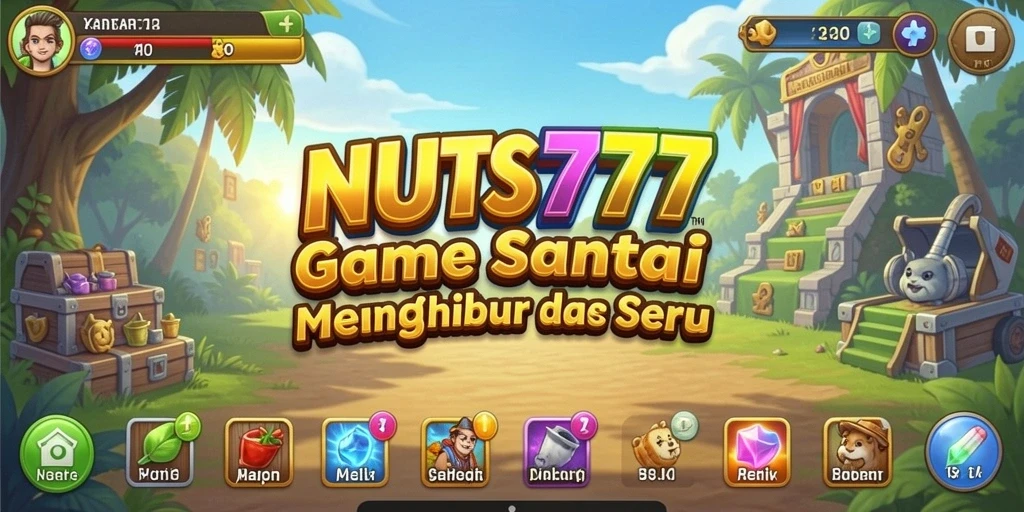 Screenshot NUTS777 menampilkan gameplay seru dan penuh warna.