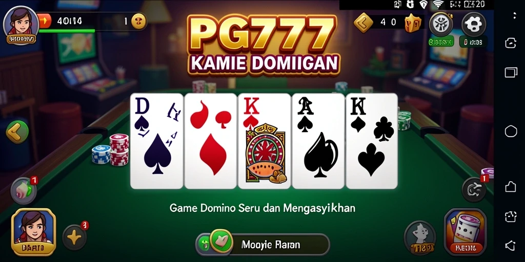 Tampilan screenshot menunjukkan gameplay Domino yang menarik dan seru.