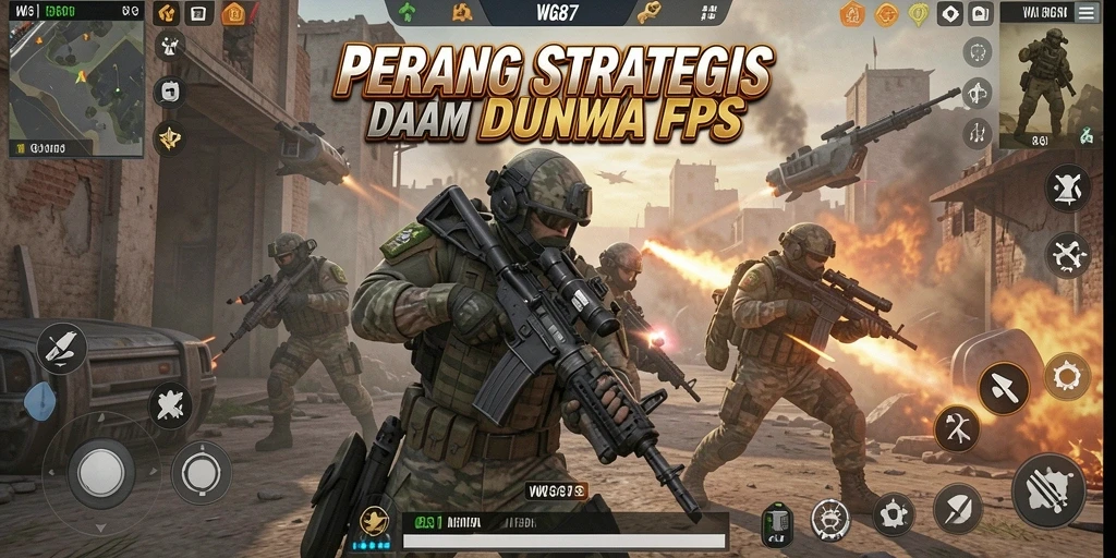 Screenshot gameplay WG87 menampilkan aksi FPS yang mendebarkan.